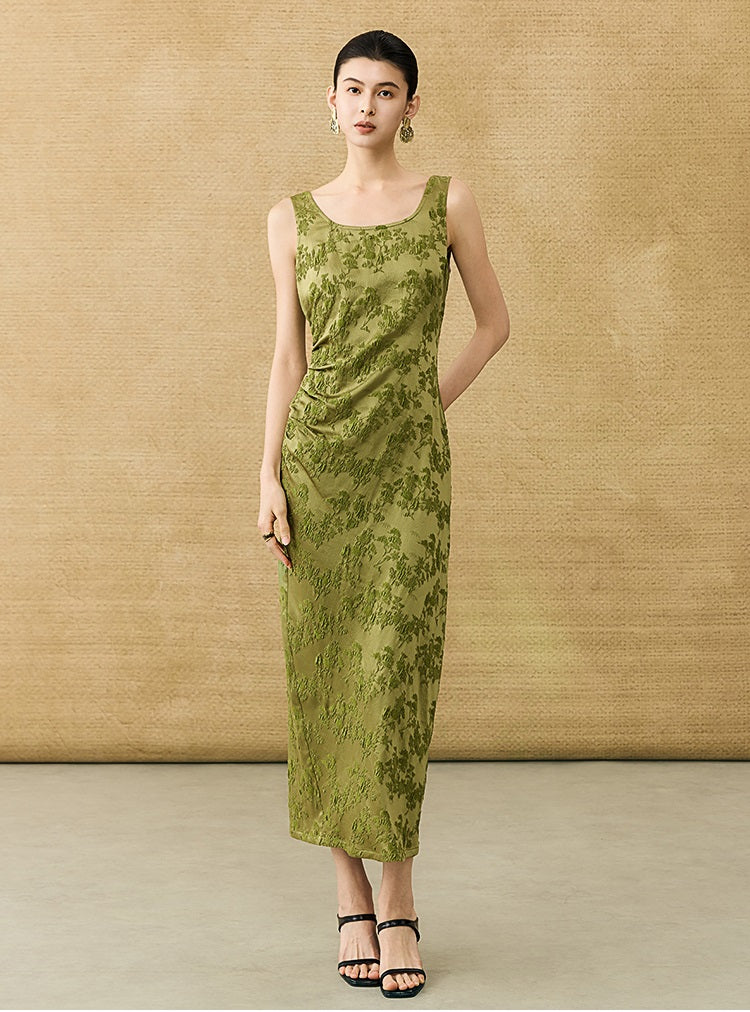 HECO Chinese Style Acetate Shirder Dress - LOLA.