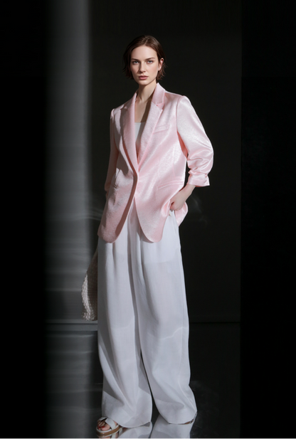 PIAOIN light luxury mercerized acetate heavy industry suit -CAMILLA