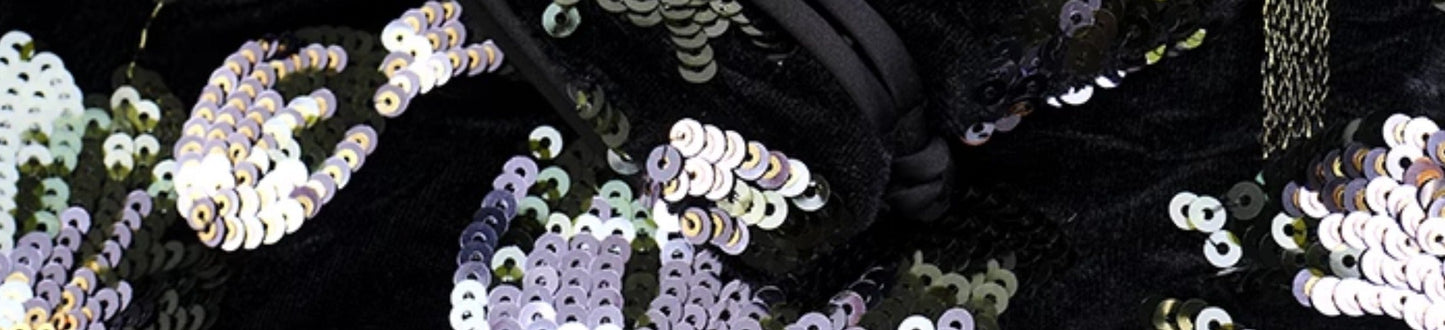 HECO velvet bottom plant embroidery sequin  JACKET - AMAYA.