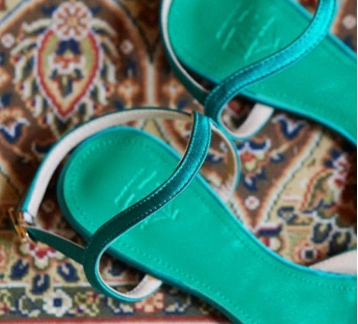 B-FEI Spring/Summer Pointed-Toe Embossed Sandals-POICH.