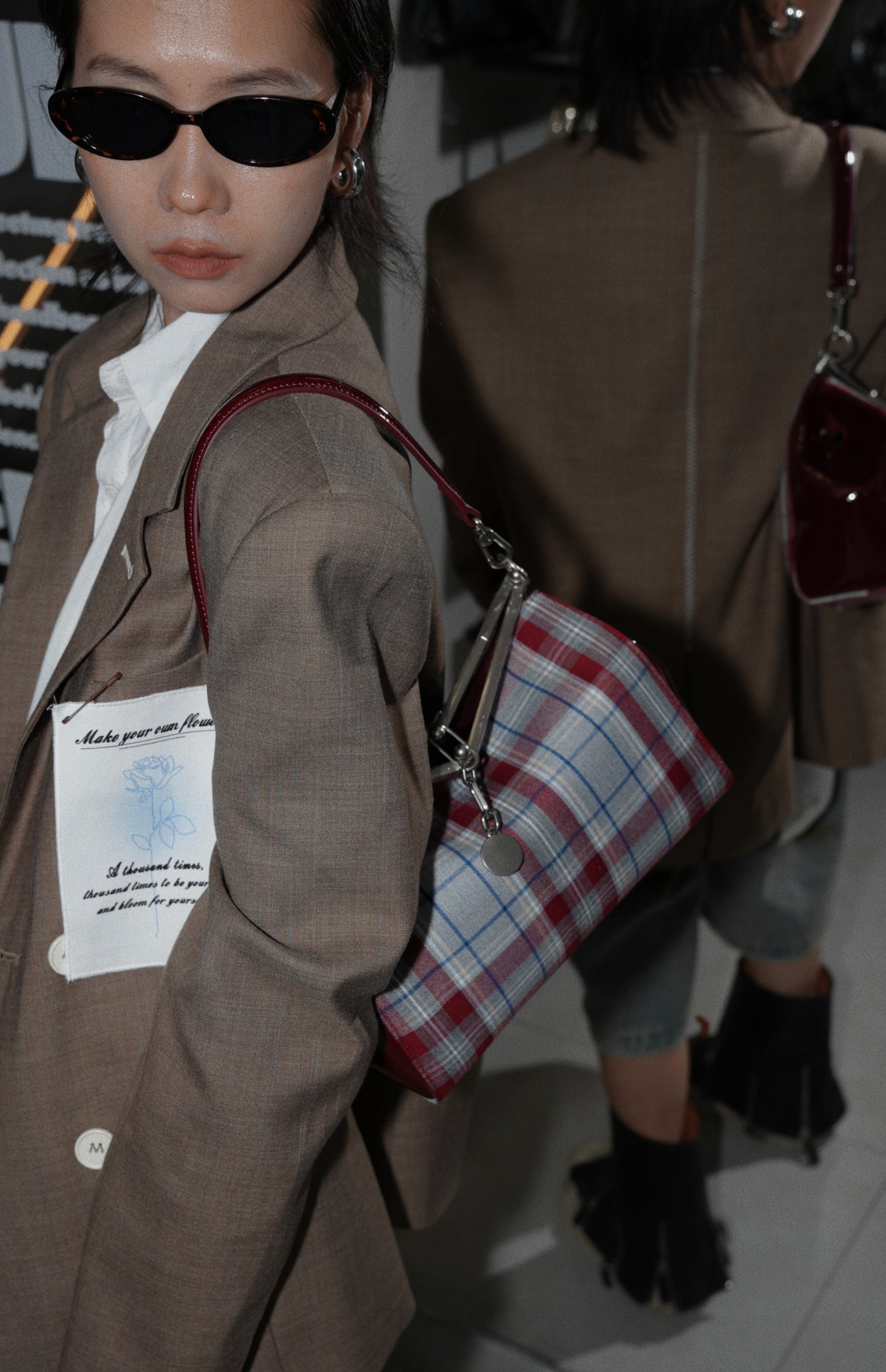 IUBALLET Classy Vintage Plaid Arm Bag - MALDAVIES.