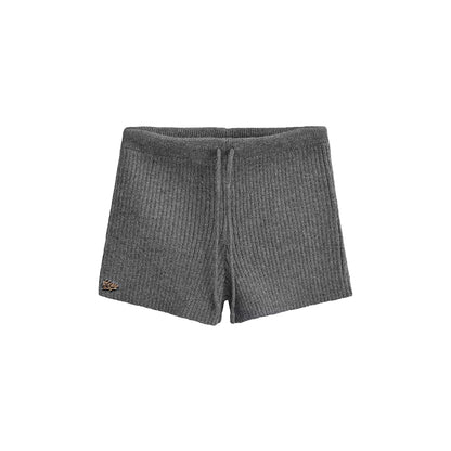 Le Palais Vintage basic high-neck slim-fitting T-shirt and knitted shorts-BATOU