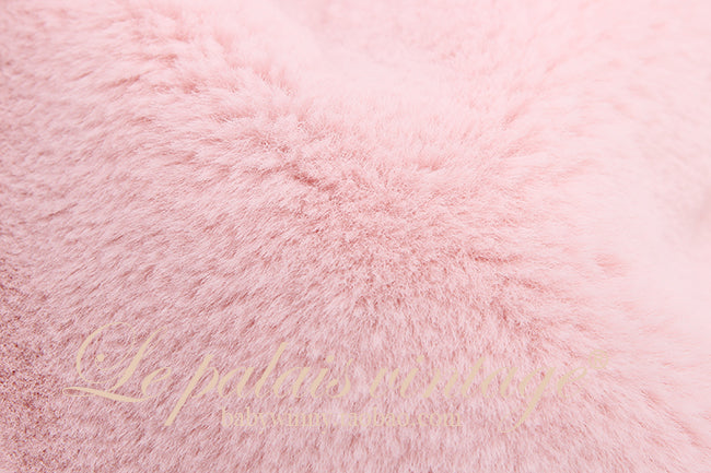 Le Palais Vintage Luxury Pink Fur Gloves + Fur Ear Muff- YASMINE.