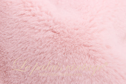 Le Palais Vintage Luxury Pink Fur Gloves + Fur Ear Muff- YASMINE.