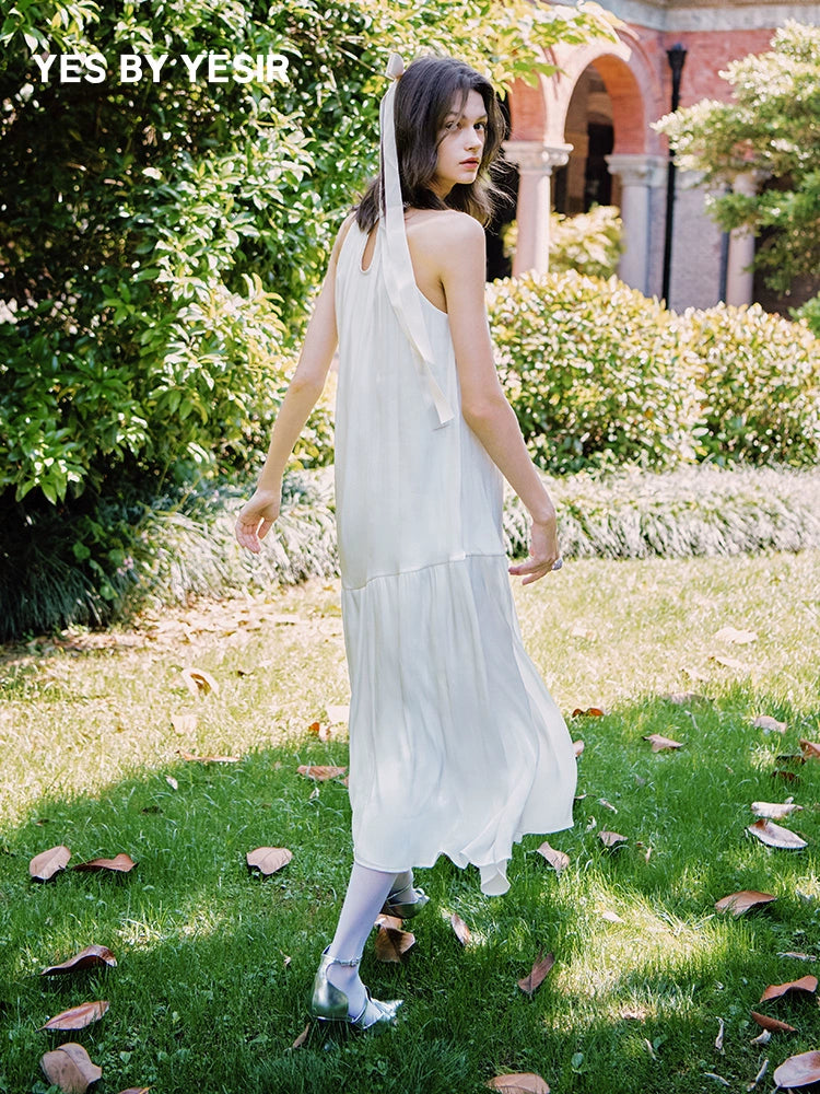 YES BY YESIR |  Ye Qians 2025 Streamer Yarn Dress with Flowing Layers-SERAPHINE.