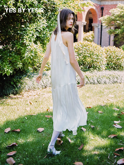 YES BY YESIR |  Ye Qians 2025 Streamer Yarn Dress with Flowing Layers-SERAPHINE.