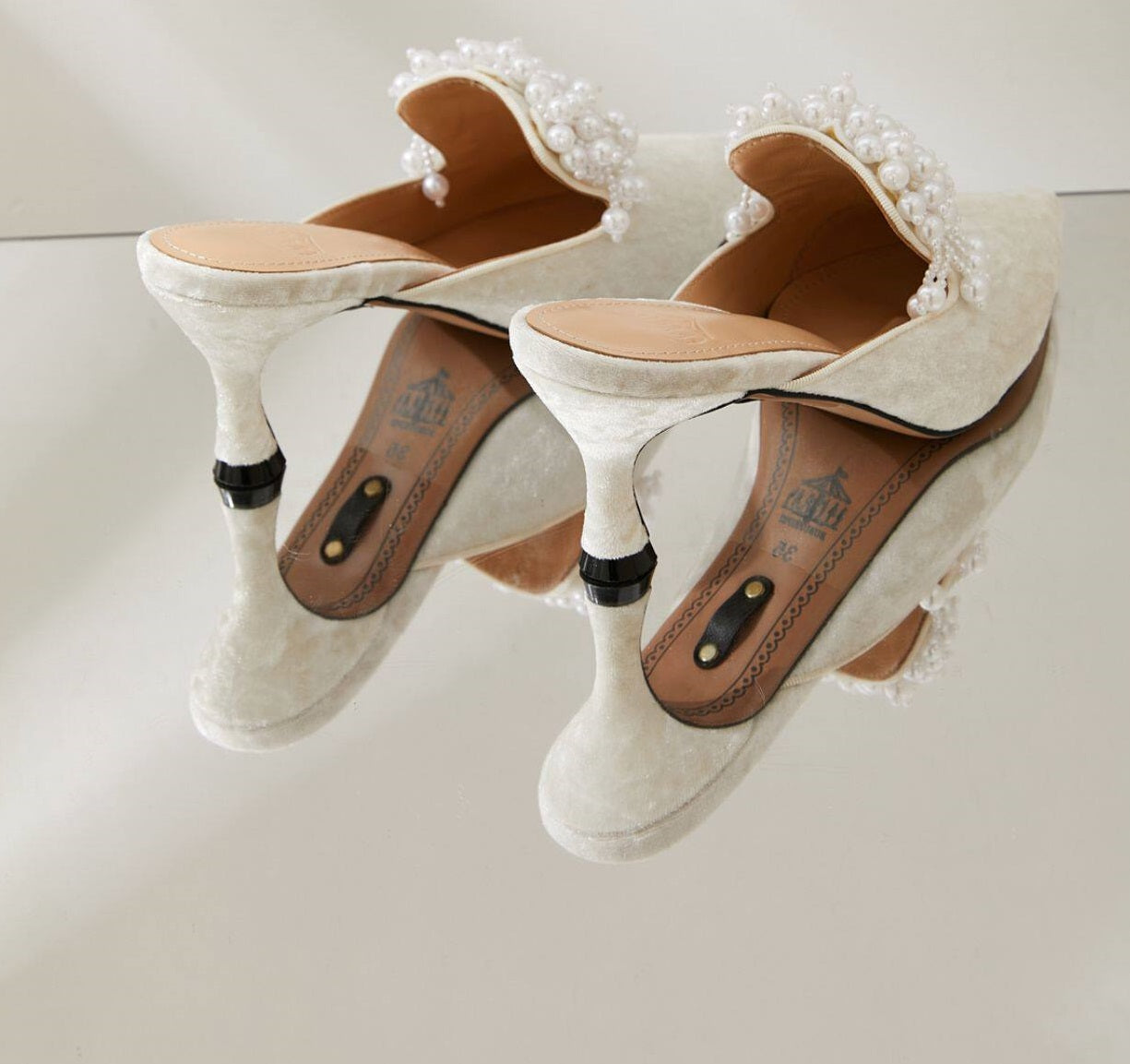 B-FEI pearl new Chinese heel sandals-ZENI.