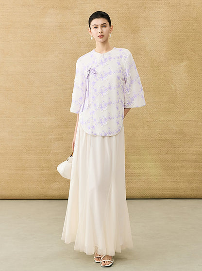 HECO Chinese style simple large elegant and flowing skirt - ELITE.