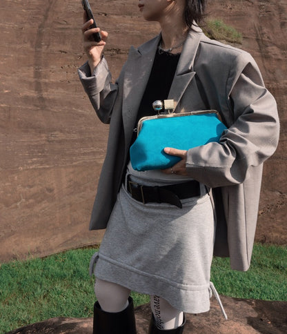 IUBALLET Star Rail Buckle New Mouth Gold Bag - DISTRESS.