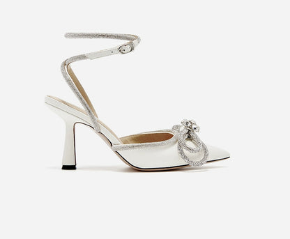 SHOESZOOO Strap French Pointed-toe Stiletto Heel- MEDIA.