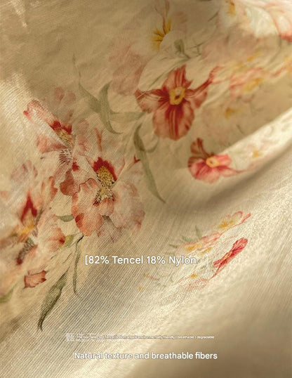 LE VENT&TES AILES Floral-print off shoulder top Skirt trousers set-RINA.
