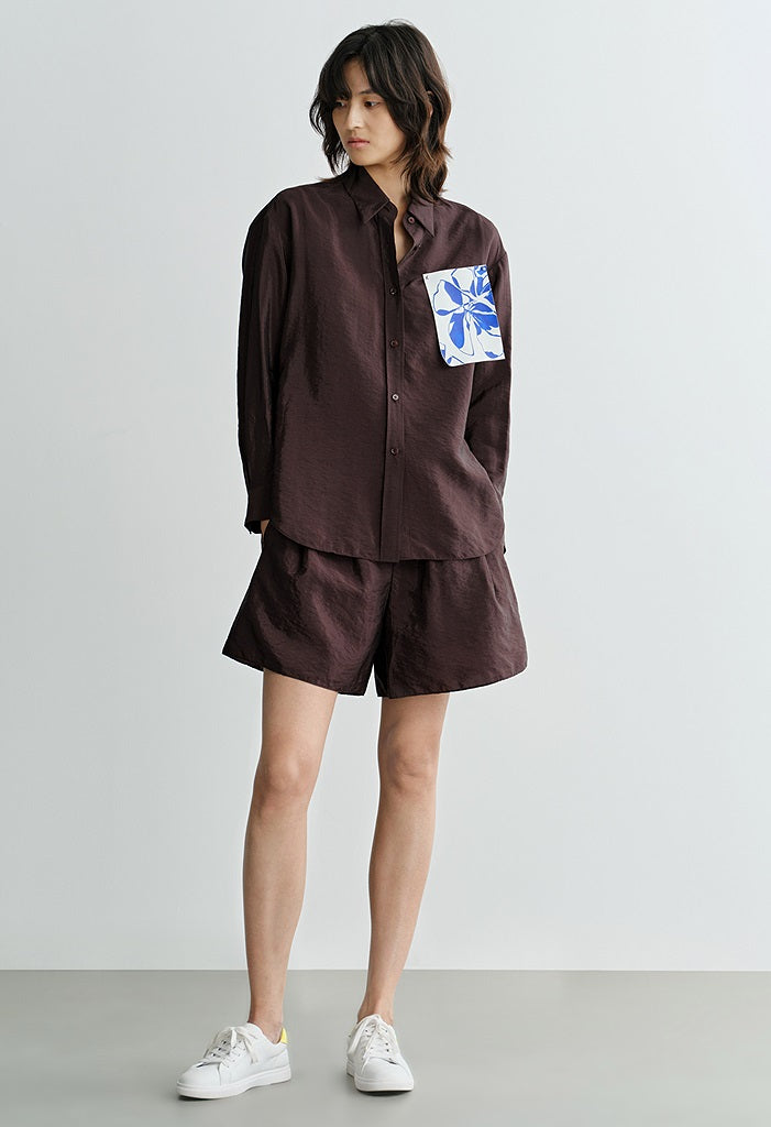 COMME MOI  summer printed decorative piece casual shirt - ELLIE.