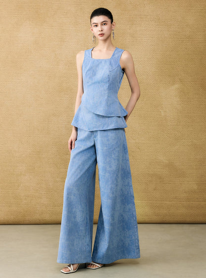 HECO Chinese women's summer blended glitter diamond I-shirt - SHADOW.