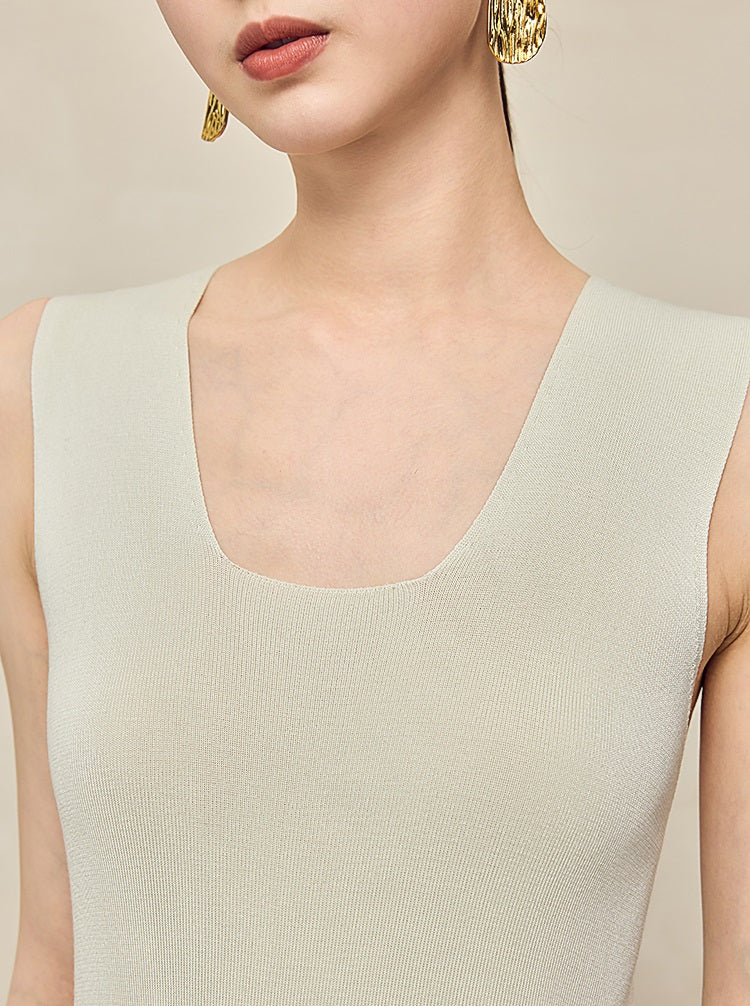 HECO Back Cross Midi Sleeveless Dress - SAVIOR.