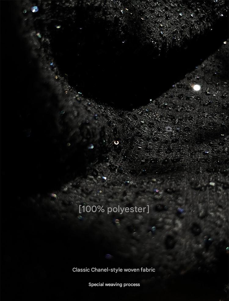 LE VENT&TES AILES High-end Luxury Heavy Work sequin Tweed Jacket Skirt Suit-FINN