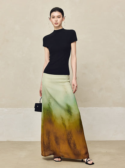 HECO Pit Strip Half-high Neck Short Sleeve T-Shirt - FLY.