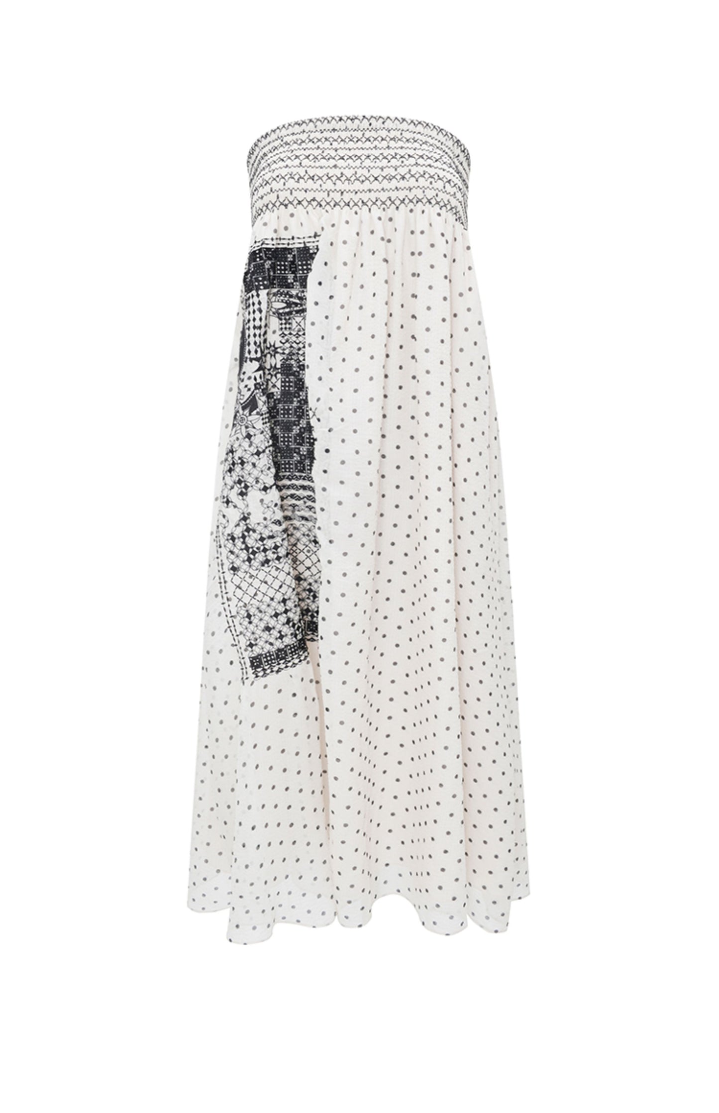 M essential Mackay designer Fubo tulle printed pavé embroidery stand-up collar shirt - LOVE.