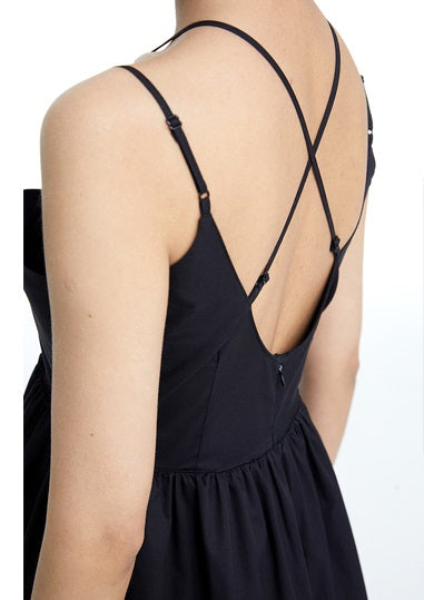 TINY IN high waist large women's halter neck back cut-out long dress- AMADA