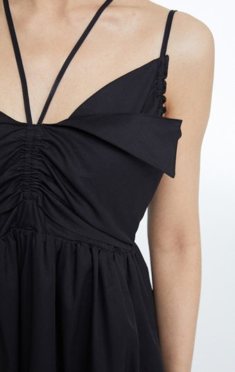 TINY IN high waist large women's halter neck back cut-out long dress- AMADA