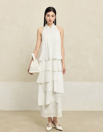 HECO acetate layers sleeveless halterneck dress Women - PRAISES.