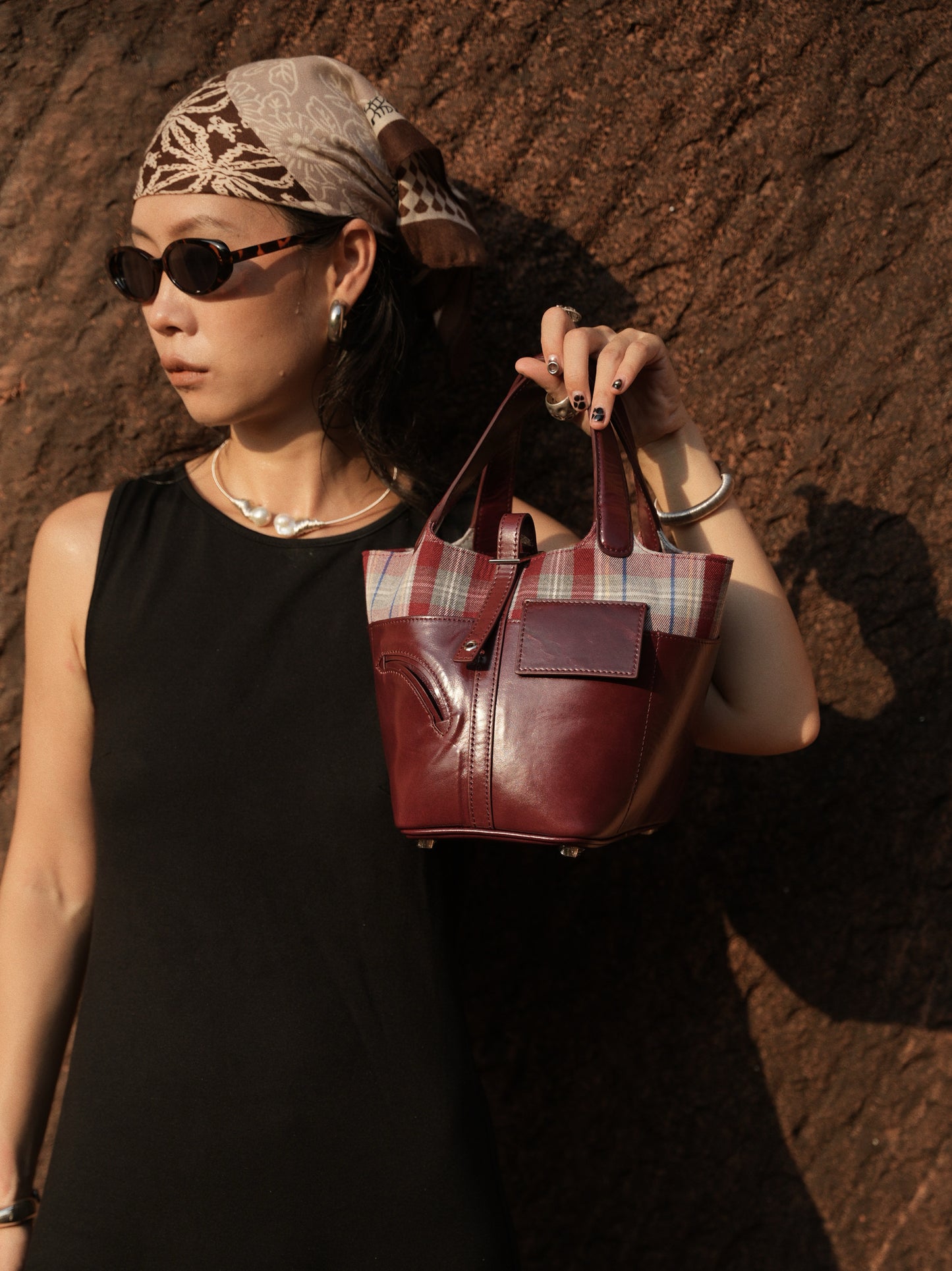 IUBALLET New Product Retro Bucket Wrap Top Layer Cowhide Bag - TEST.
