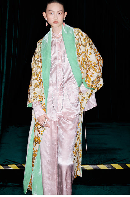 M essential Mackay designer chestnut pine workshop embroidered robe - spirits.