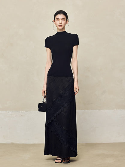 HECO Pit Strip Half-high Neck Short Sleeve T-Shirt - FLY.