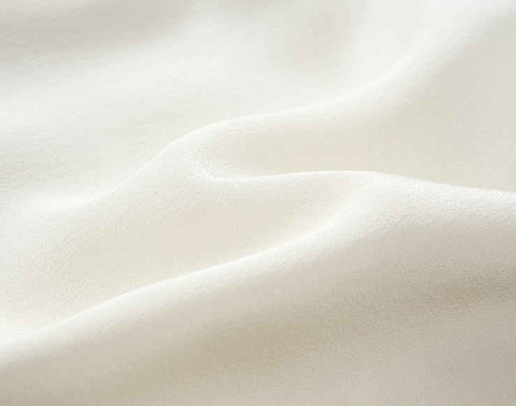 COMME MOI  women's lapel cover sleeve mulberry silk dress - DAVID.