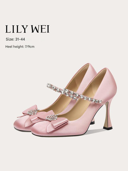 LilyWei [Rainy Sky Set] French high heels, feminine temperament, comfortable-AMELIA