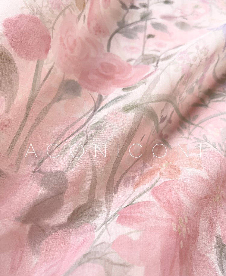 Aconiconi Luxury Off-Shoulder Flower Short Sleeve bridal baby doll Dress - Magnolia Lotus Fragrance