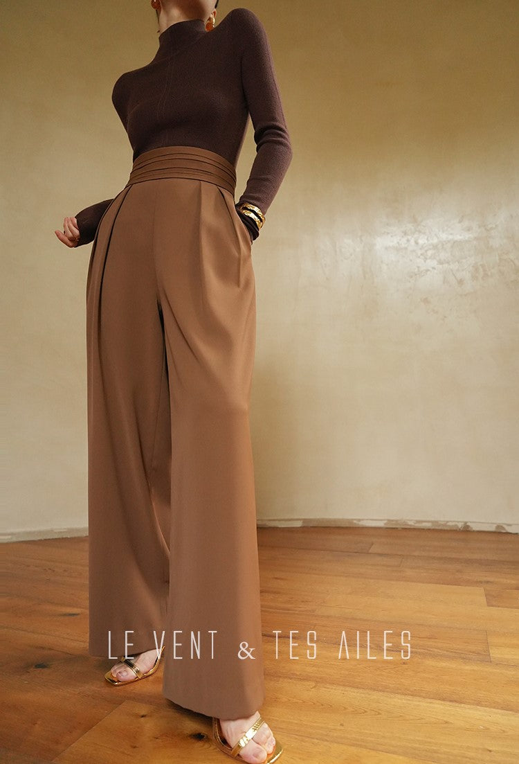 LE VENT&TES AILES seamless Yangtze yarn wool high-neck knit turtle neck-FEY