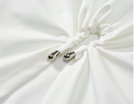 COMME MOI Commuter Slit crew neck white T-Shirt - TARE.