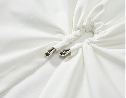 COMME MOI Commuter Slit crew neck white T-Shirt - TARE.