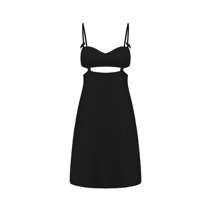 ATELIER MISS LU Fall/Winter slimming geometric line shape slip dress - SENF.