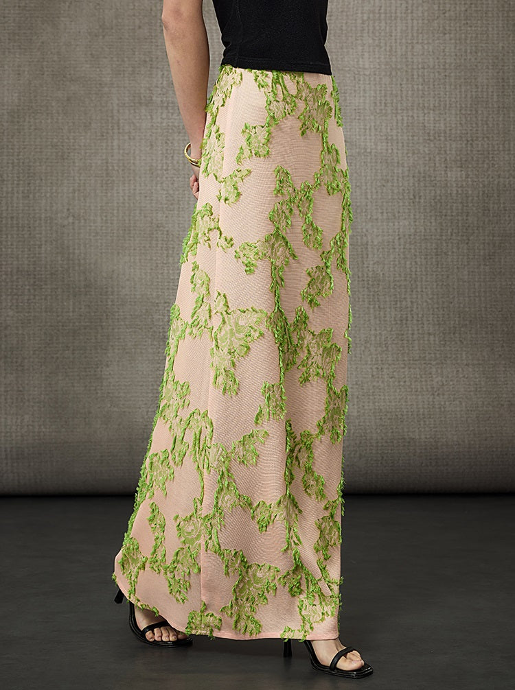 HECO Silk Texture High-Waist Straight Skirt - VIOLET.