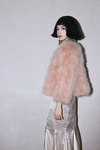 DOLLY Luxury White Stain Retro Sleeveless Long Fishtail Cocktail Dress-BETA