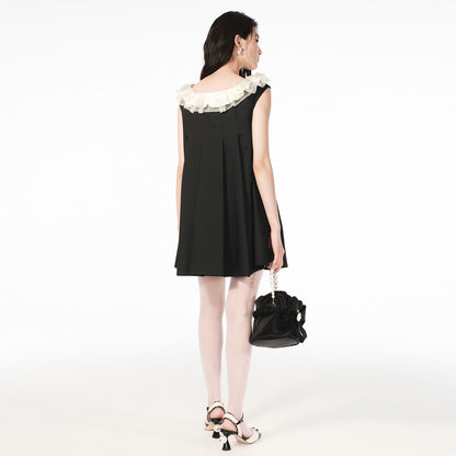 FAME U-Neck Ruffle Stitch A-Line Dress - PIPER