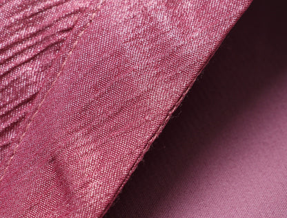 WANGXO Lumina Silk Satin Twill V-Neck Puff Sleeve Top - REYNA.