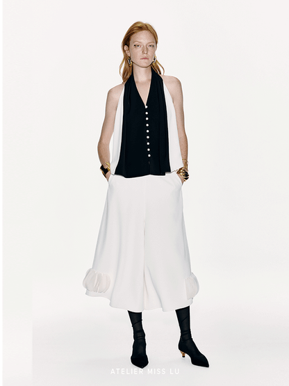 ATELIER MISS LU Backless Halterneck A-line Vest Top - SCOUT