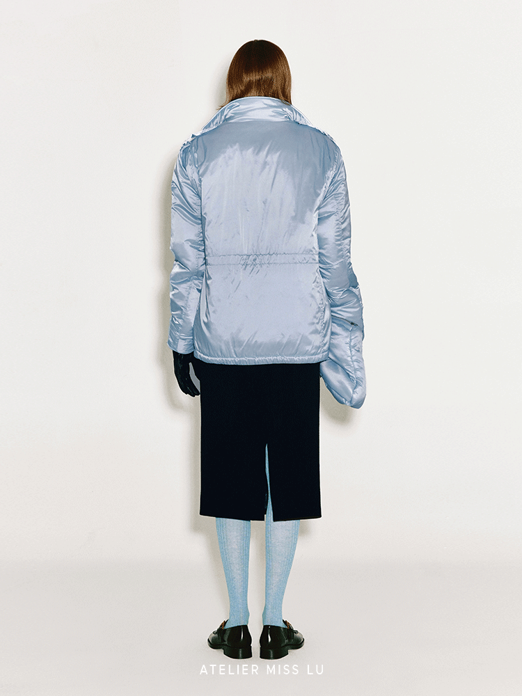 ATELIER MISS LU Glacier Blue Adjustable Waist Jacket - SIMPSON