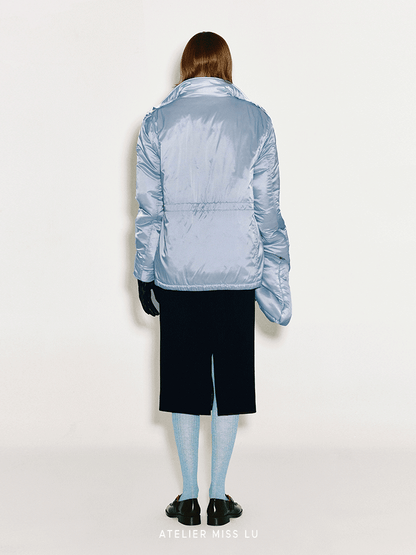 ATELIER MISS LU Glacier Blue Adjustable Waist Jacket - SIMPSON