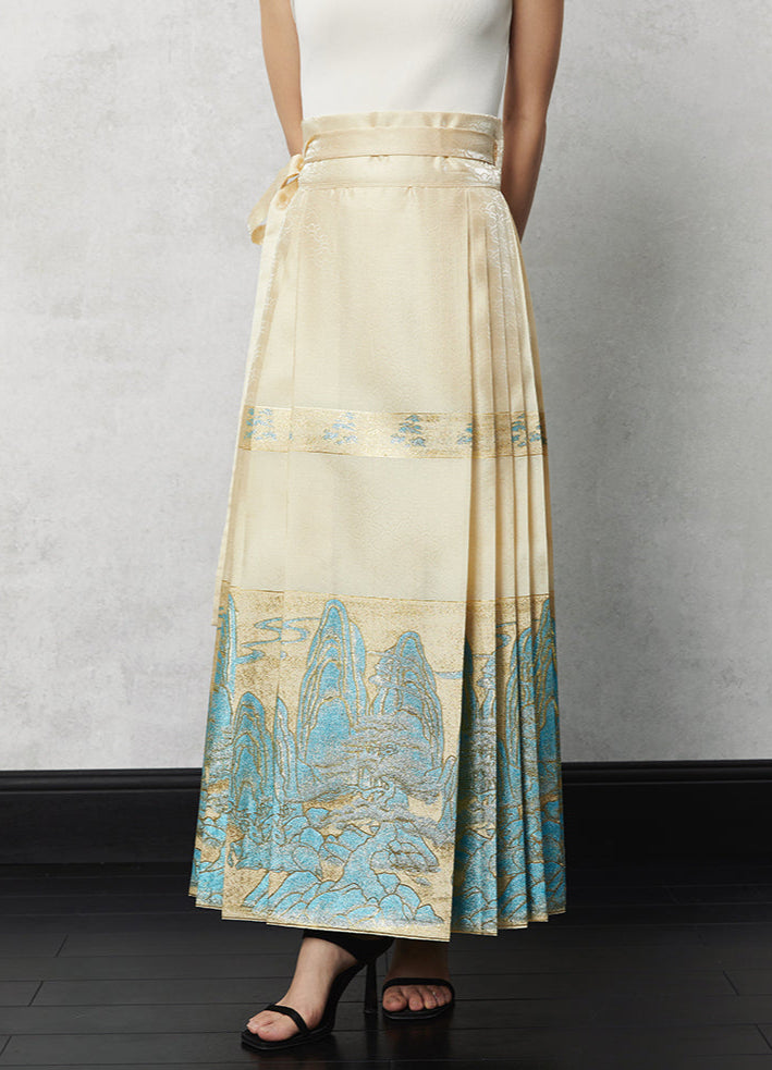 HECO weaving Jinshan jacquard horse face long skirt women - vin.