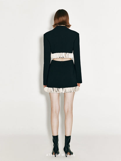ATELIER MISS LU cascading round panel small A-line skirt - FIORELLA.