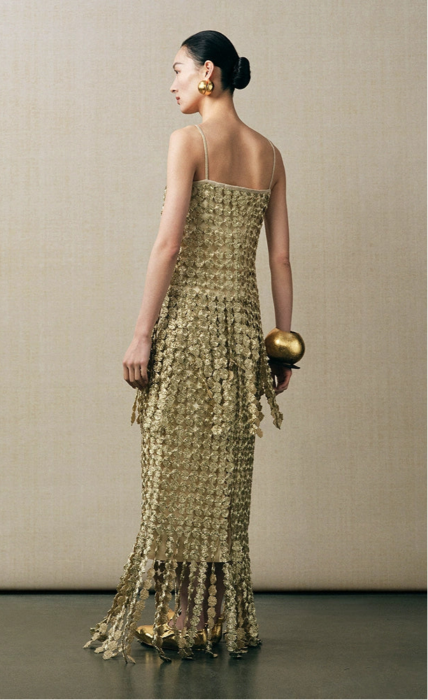 ZHUCHONGYU gold wire plate tassel drape suspender-GON.