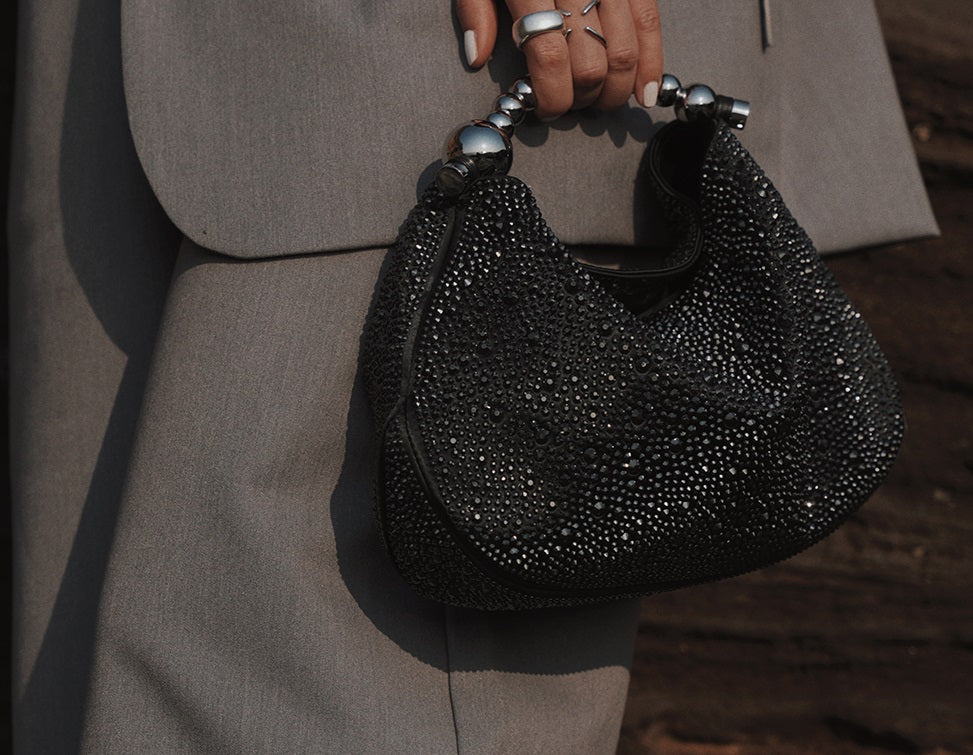 IUBALLET Beaded Chain Hobo Bag - POWER.