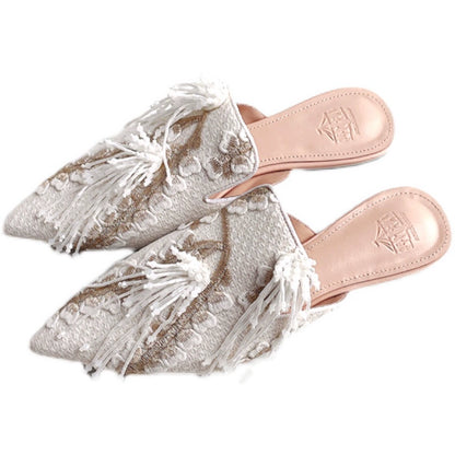B-FEI Stylish French Pointed Toe Slippers-QWAN.