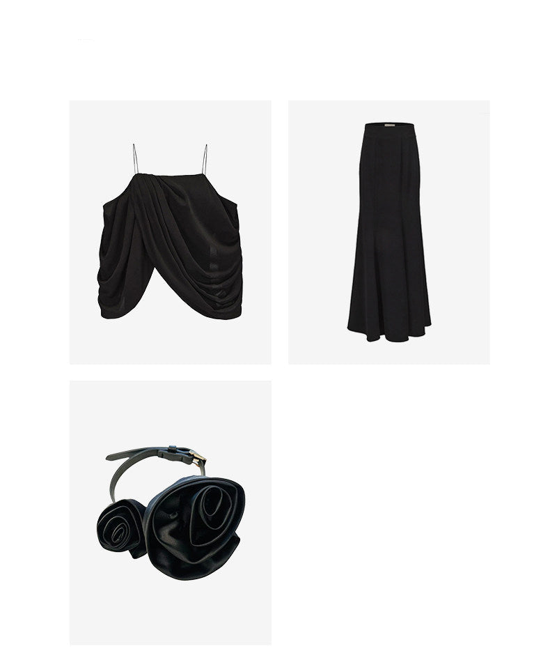 ATELIER MISS LU Elegant and Intellectual Small Fishtail Long Skirt - JOHN.