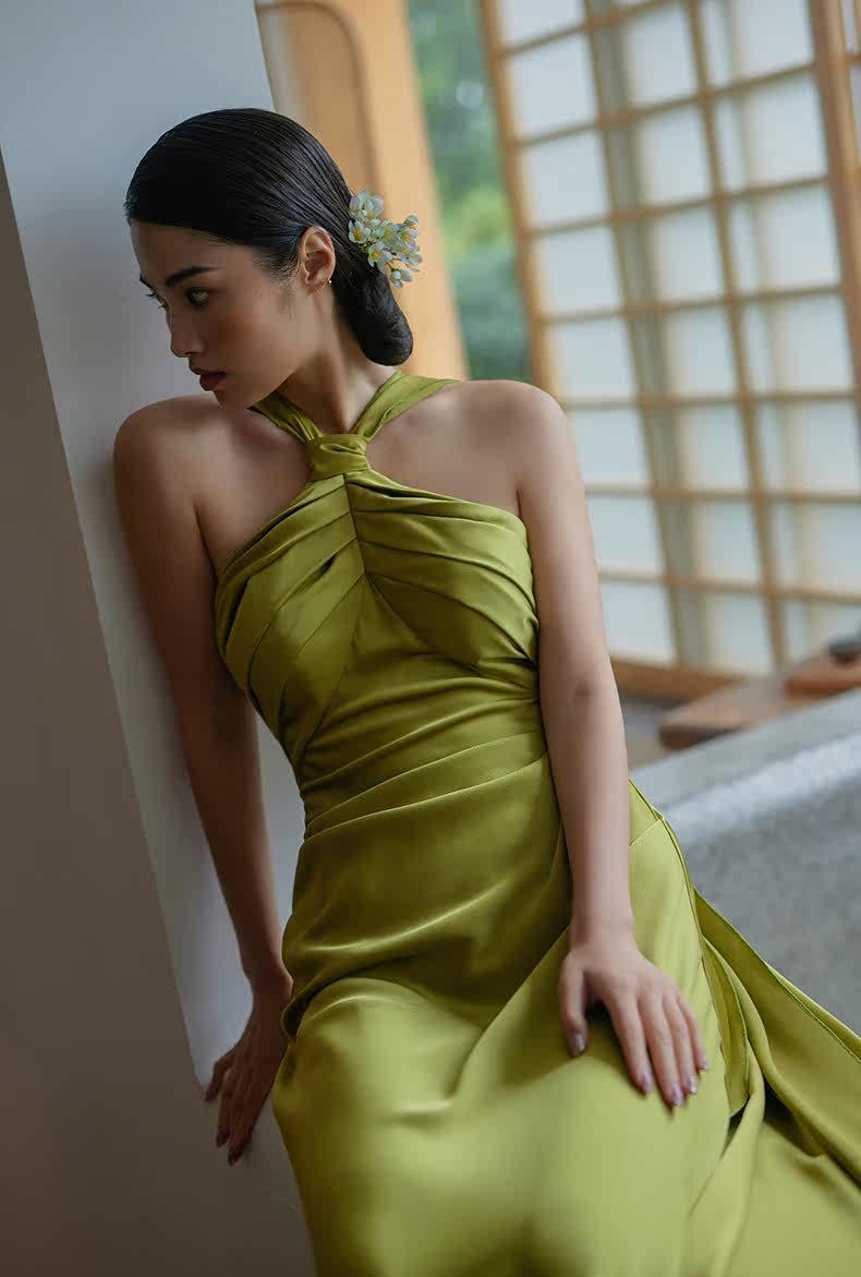 GOUDIN Toast party performance dignified long skirt dress-JAGNA.
