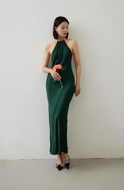 GOUDIN elegant low back slip dress -ZOFIA.