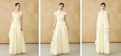 HECO Double Tulle Ballet Style Umbrella Skirt And Top Outfit Set - MATRIC.